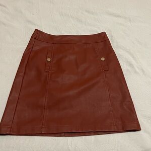 LOFT Rust Mini Skirt